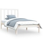 vidaXL Cadre de lit Blanc Bois de pin massif 100x200 cm