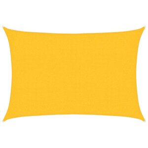 vidaXL Voile d'ombrage 160 g/m² rectangulaire jaune 2x2 5 m PEHD