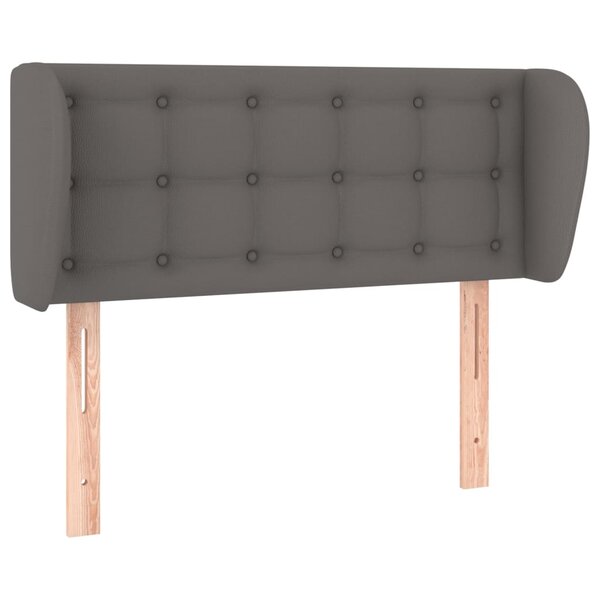 vidaXL Tête de lit avec oreilles Gris 93x23x78/88 cm Similicuir