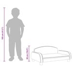 vidaXL Canapé pour enfants noir 70x45x30 cm similicuir
