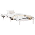 vidaXL Cadre de lit Blanc 100 x 200 cm Pin massif