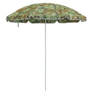 vidaXL Parasol de plage Camouflage 206 x 206 x 212 cm