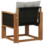 vidaXL Sofa de milieu extérieur Bois d'Acacia Massif Naturel