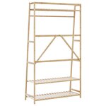 vidaXL Porte-vêtement avec étagères 110x40x180 cm bambou