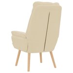vidaXL Fauteuil relaxant Crème 69 x 74 x 93 cm tissu