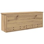 vidaXL Porte-manteau mural avec porte chêne artisanal 80 x 20 x 30 cm