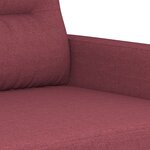 vidaXL Ensemble de canapés 2 Pièces avec coussins rouge bordeaux tissu