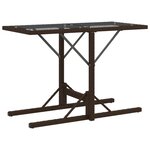 vidaXL Ensemble de bistro 3 Pièces avec coussins marron résine tressée