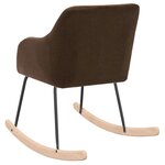 Vidaxl chaise à bascule marron tissu