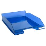 Corbeille À Courrier Combo Midi Transparent - Bleu Royal Brillant - X 6 - Exacompta