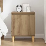 vidaXL Cabinet de chevet chêne artisanal 40 x 30 x 50 cm