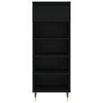 vidaXL Armoire à chaussures Noir 40x36x105 cm Bois d'ingénierie