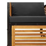 vidaXL Salon de jardin avec coussins 5 Pièces Bois d'acacia solide