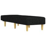 vidaXL Chaise longue noir tissu