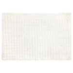 vidaXL Couverture en Fourrure de Lapin Synthétique Blanc 150 x 220 cm
