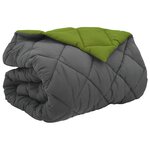 vidaXL Duvet d'hiver Vert et Anthracite 240 x 200 cm Microfibre