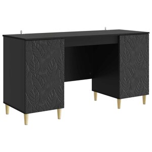 vidaXL Bureau Noir Bois d'ingénierie 142 5 x 50 x 75 cm