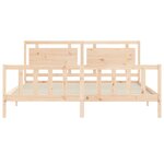 vidaXL Cadre de lit avec tête de lit 180x200 cm bois massif