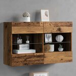 vidaXL Meuble TV mural Montage mural Bois Ancien 98 5 x 30 x 60 5 cm