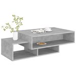 vidaXL Table basse Gris béton 105x55x32 cm Aggloméré