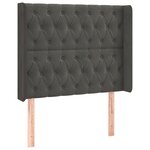 vidaXL Sommier à lattes de lit matelas et LED Gris foncé 100x200 cm