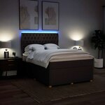 vidaXL Sommier à lattes de lit avec matelas Marron foncé 160x200 cm