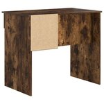 vidaXL Bureau avec tiroir Chêne fumé 90 x 49 x 75 cm Bois d'ingénierie
