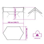 vidaXL Bâche de camping bleu 430x380x210 cm imperméable