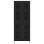 vidaXL Haut Armoire Chêne noir 69 5 x 34 x 180 cm Bois d'ingénierie
