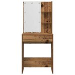 vidaXL Ensemble de coiffeuse avec LED vieux bois bois d'ingénierie