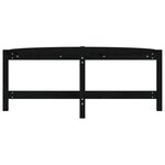 vidaXL Table basse Noir 118x63x45 cm Bois massif de pin