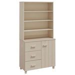vidaXL Buffet HAMAR Bois massif de pin Marron miel