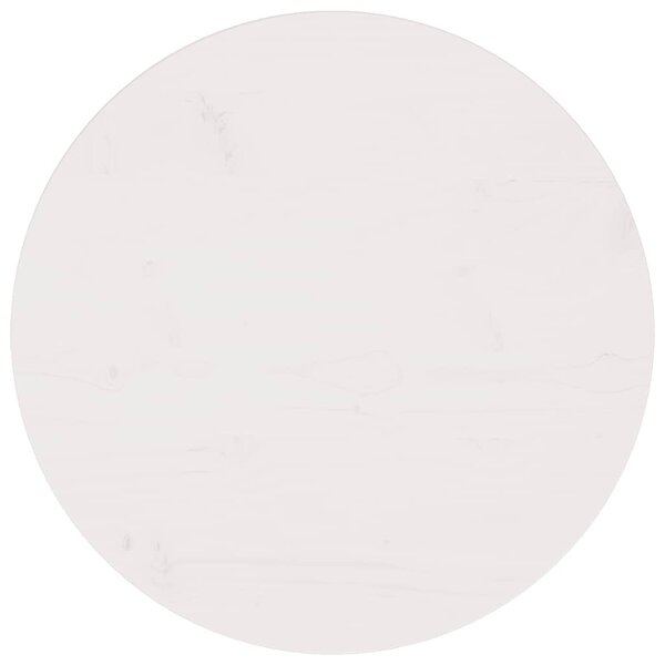 vidaXL Dessus de table Blanc Ø60x2 5 cm Bois de pin massif