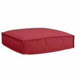 vidaXL Set de coussins de palette 2 Pièces Rouge bordeaux 60 x 60 x 12 cm