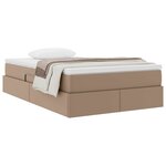 vidaXL Lit avec rangement et matelas Cappuccino 120 x 200 cm