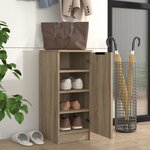 vidaXL Armoire à chaussures Chêne Sonoma 30x35x70 cm Bois d'ingénierie