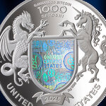Monnaie BULL Binary World 1 Oz Argent 1000 Satoshi United Crypto States 2026 (PRÉCOMMANDE)