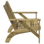 vidaXL Chaise de jardin adirondack 75x77x77 cm bois de pin imprégné