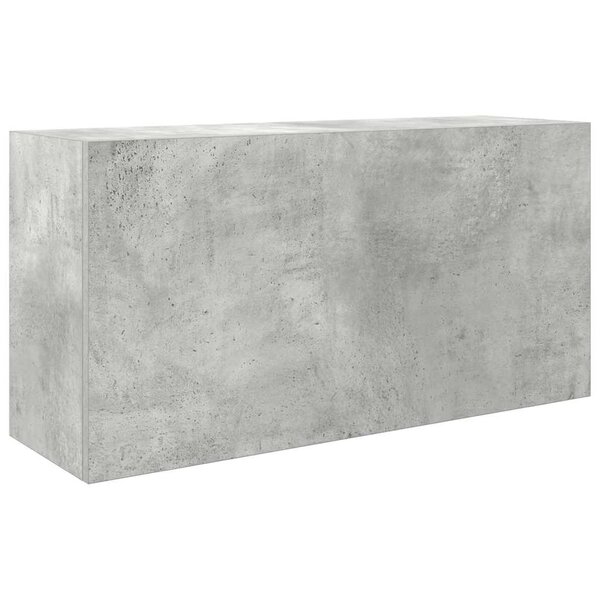vidaXL Armoire murale de bain gris béton 80x25x40 cm bois d'ingénierie
