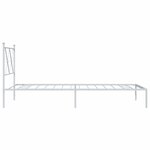 vidaXL Cadre de lit métal sans matelas avec tête de lit blanc 90x190cm