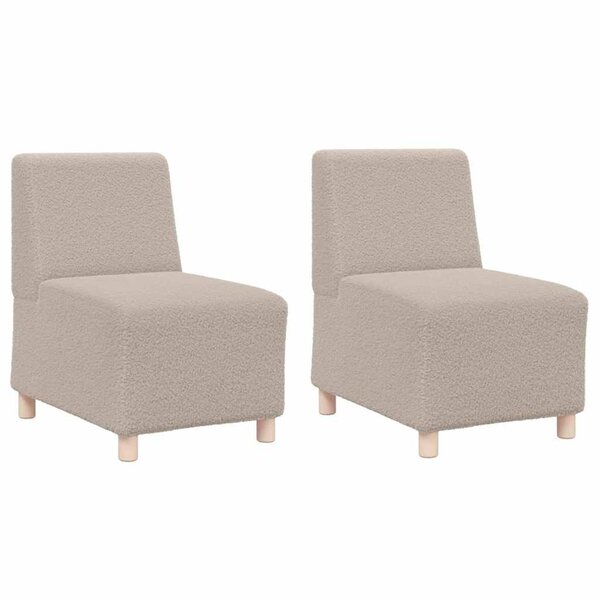 vidaXL Unité de Sofa Modulaire Sans Accoudoirs 2 Pièces Gris clair