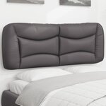 vidaXL Coussin de tête de lit Hvar gris 120 cm similicuir