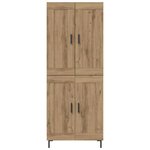 vidaXL Haut Armoire 2 Pièces Chêne artisanal Bois d'ingénierie