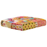 vidaXL Pouf 100x100x20 cm Patchwork Tissu