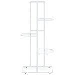 vidaXL Support pour plantes 5 niveaux 43x22x98 cm Blanc Métal