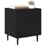 vidaXL Cabinet de chevet 2 Pièces Chêne noir 40 x 35 x 47 5 cm