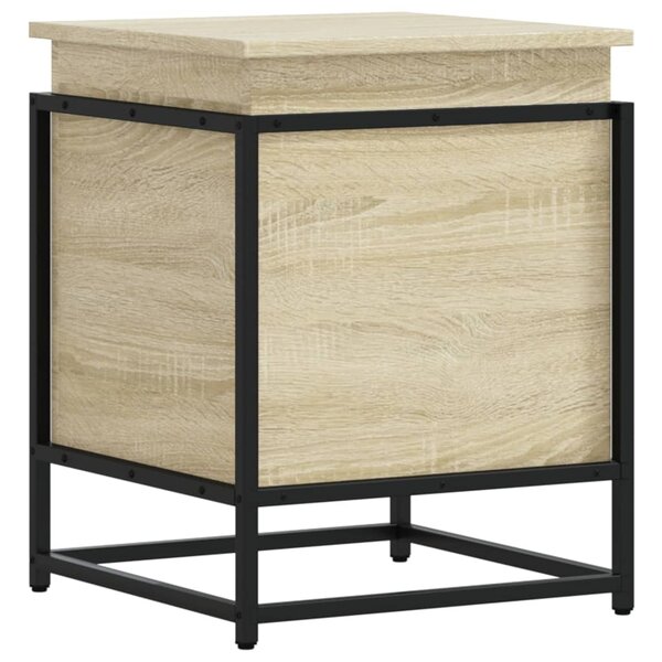 vidaXL Boîte de rangement avec couvercle chêne sonoma bois ingénierie