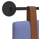 vidaXL Tête de lit suspendue Bleu denim PU antique
