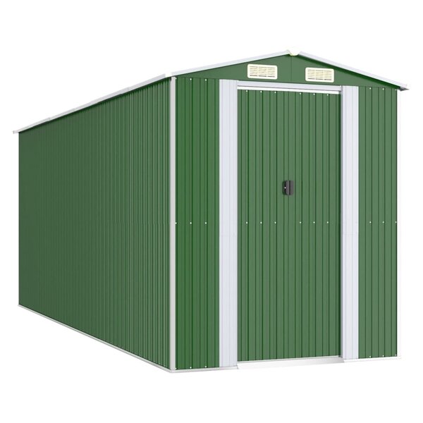 vidaXL Abri de jardin Vert 192x523x223 cm Acier galvanisé