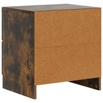vidaXL Cabinet de chevet avec tiroir Chêne fumé 43 x 34 5 x 44 5 cm